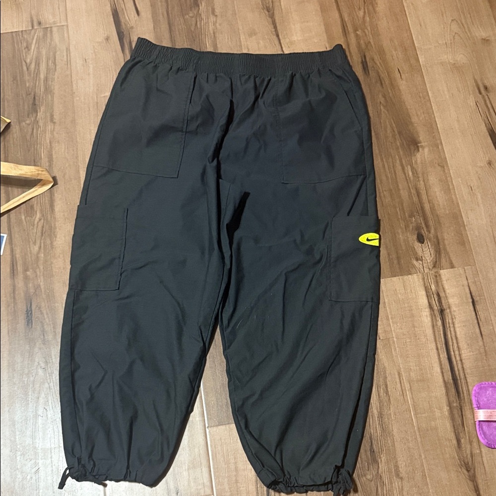 Nike Black Parachute with Yellow/Green Logo